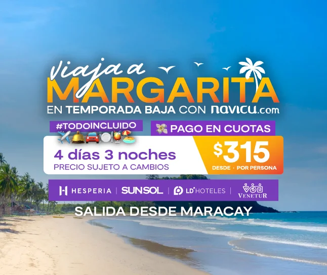 Viaja a Margarita en Temporada Baja Todo incluido salida Desde Maracay